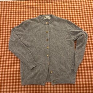 Vintage 1960s Dalton 100% Virgin Cashmere Grey cardigan - M